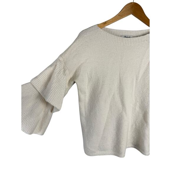 Madewell‎ Layered Sleeve Pullover Coziest Yarn Sweater Antique Cream Size XS - Picture 7 of 12